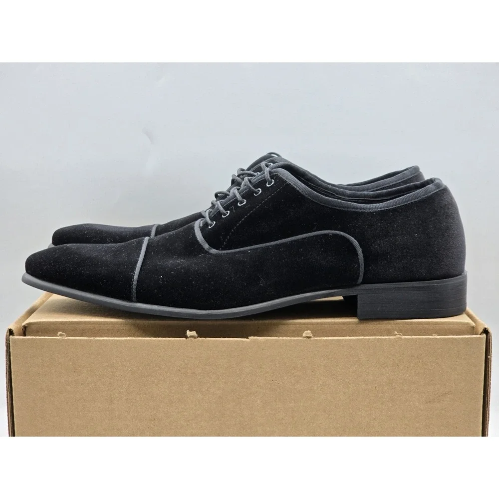 Steve Madden Men's Braham Velvet Oxford Loafer -‎ Black - Size 13M - Excellent